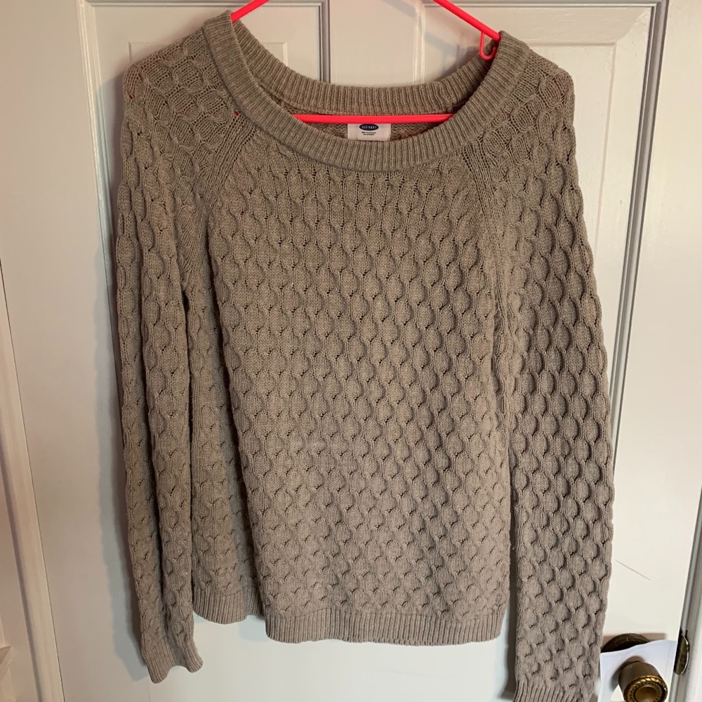 tan sweater